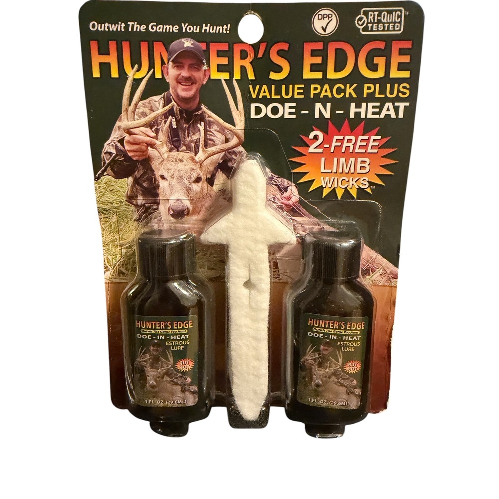 Hunter's Edge Doe-In-Heat Value Pack Plus Deer Scent Lure - NEW